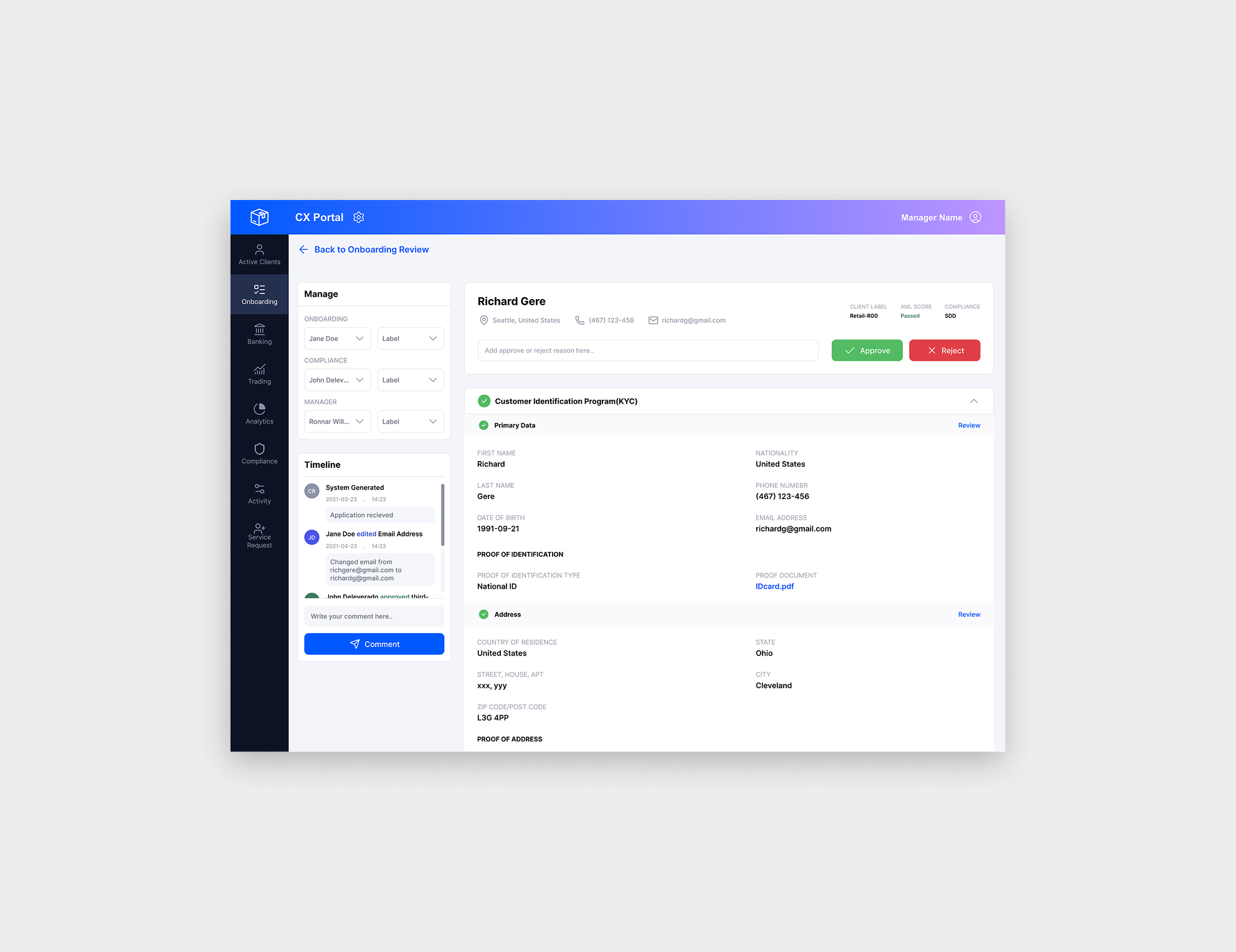 Clearisk CX Onboarding